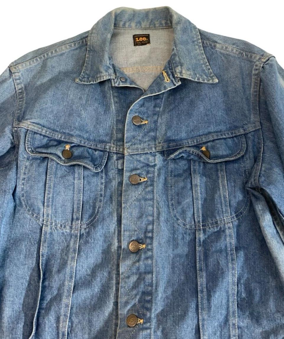 VTG 1960s USA LEE RIDERS DENIM JACKET TRUCKER COWBOY ROCKABILLY NICE FADES M 40