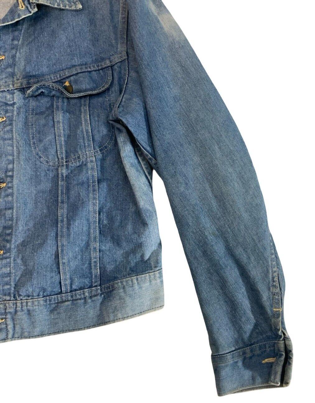 VTG 1960s USA LEE RIDERS DENIM JACKET TRUCKER COWBOY ROCKABILLY NICE FADES M 40
