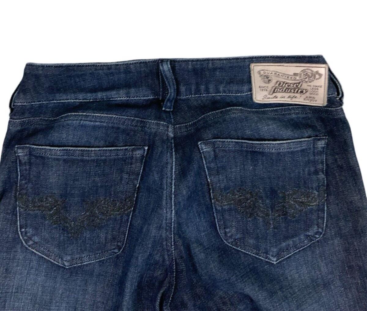 VTG Y2K DIESEL DARK BLUE INDIGO FLARED JEANS SIZE 29W 32L