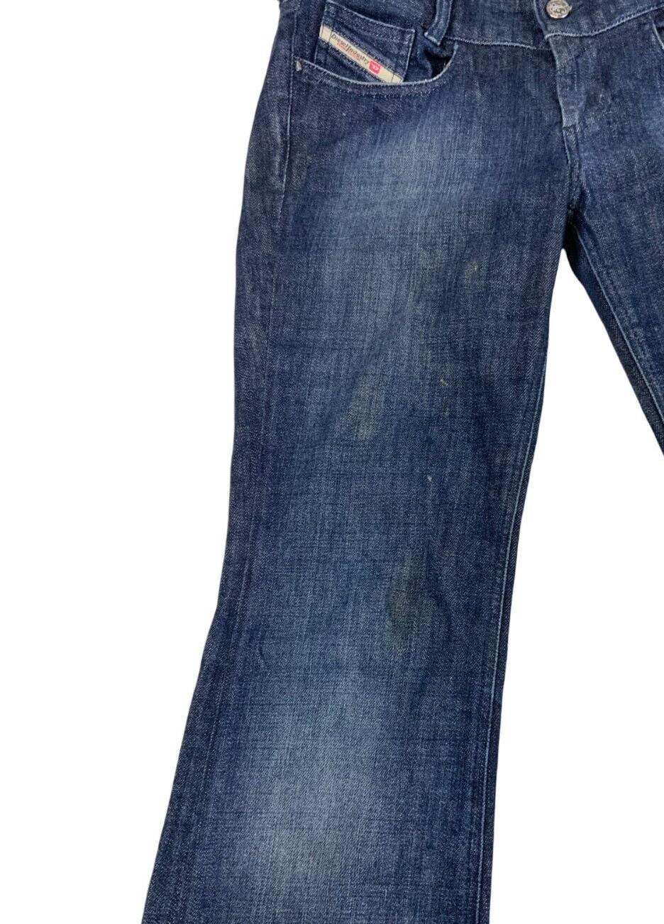 VTG Y2K DIESEL DARK BLUE INDIGO FLARED JEANS SIZE 29W 32L