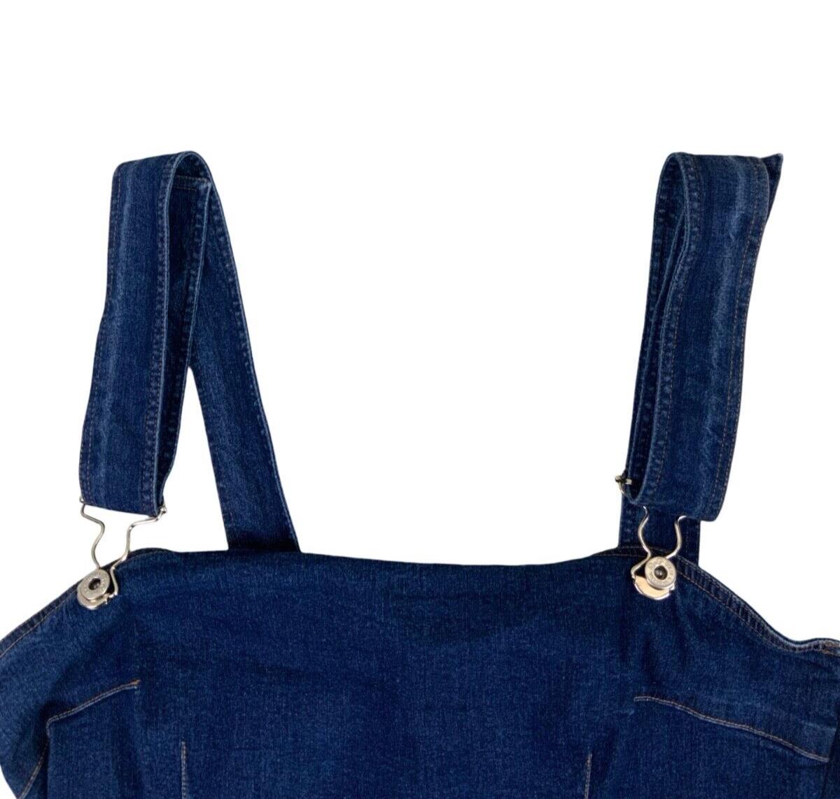VTG 90s DOLCE & GABBANA BLUE DENIM BODYCON FITTED MINI DRESS SIZE S M