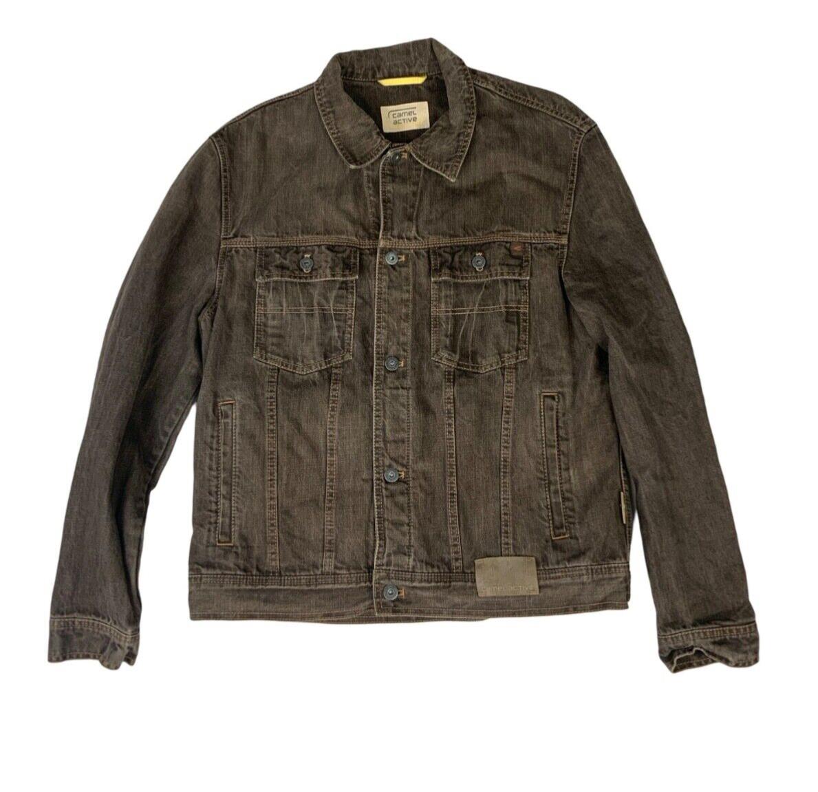 VTG Y2K CAMEL ACTIVE BROWN DENIM JACKET NORTHERN SPIRIT EXPEDITION 1977 L 42