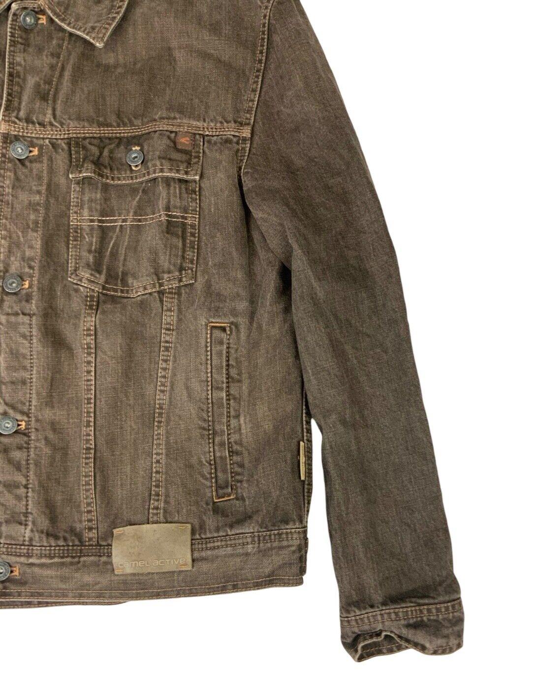 VTG Y2K CAMEL ACTIVE BROWN DENIM JACKET NORTHERN SPIRIT EXPEDITION 1977 L 42