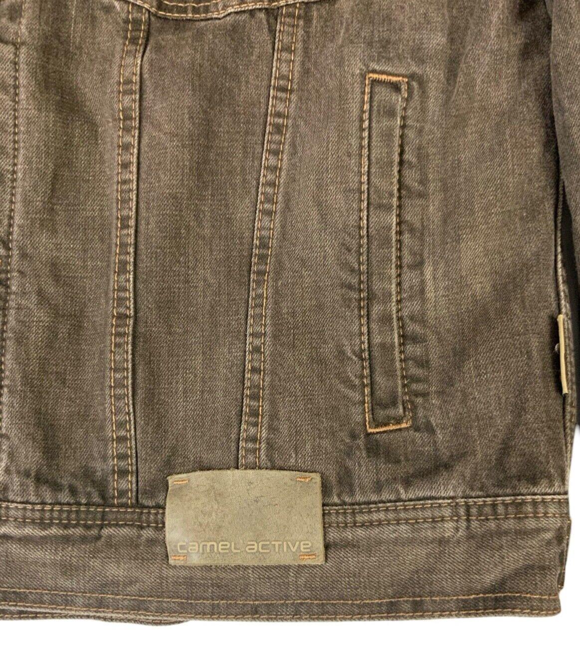 VTG Y2K CAMEL ACTIVE BROWN DENIM JACKET NORTHERN SPIRIT EXPEDITION 1977 L 42