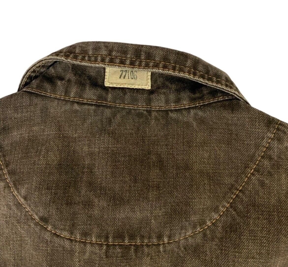 VTG Y2K CAMEL ACTIVE BROWN DENIM JACKET NORTHERN SPIRIT EXPEDITION 1977 L 42