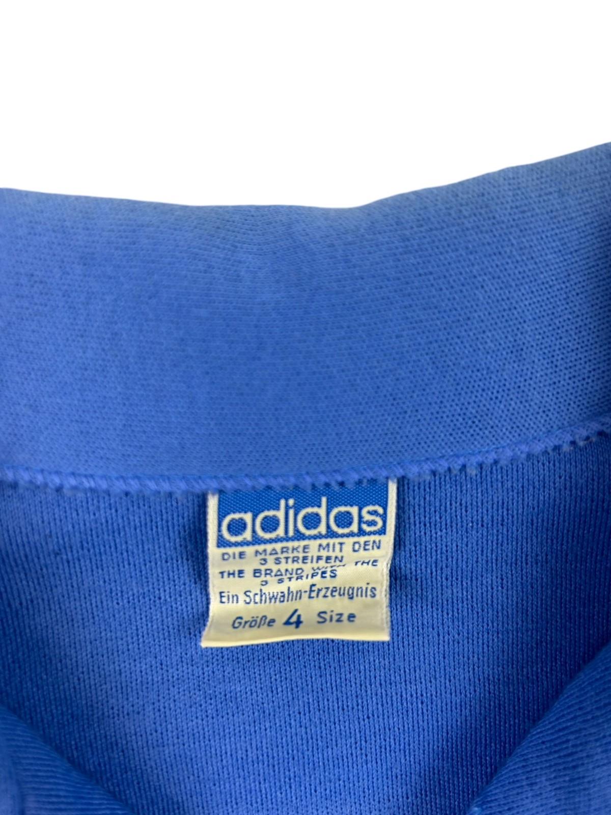 VTG 70s RARE ADIDAS ORIGINALS WEST GERMANY BLUE JERSEY TRACK JACKET SIZE S