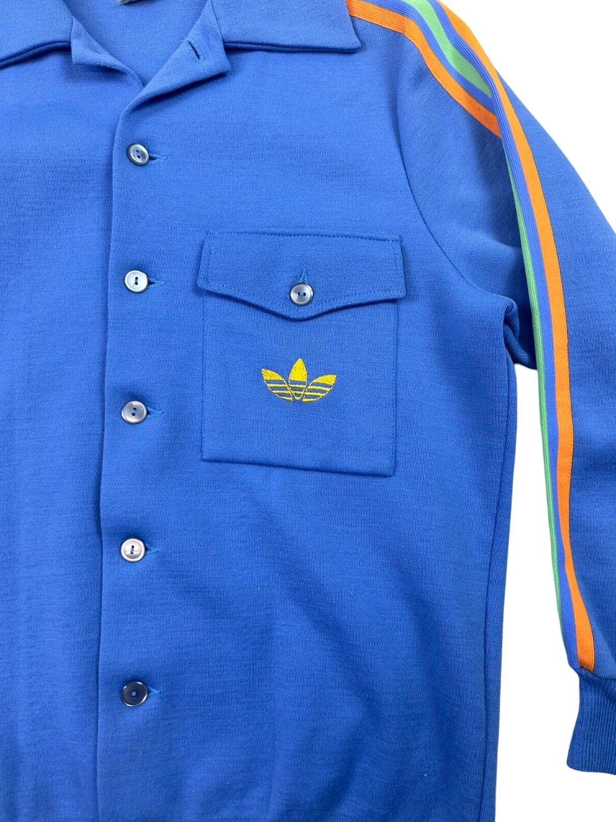 VTG 70s RARE ADIDAS ORIGINALS WEST GERMANY BLUE JERSEY TRACK JACKET SIZE S