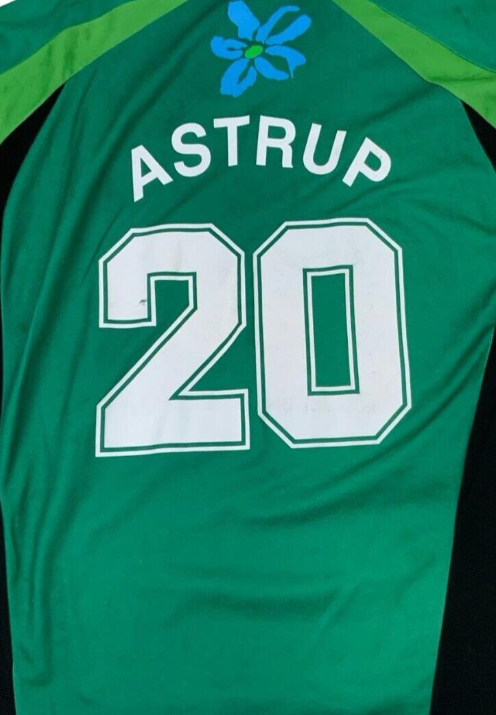 90s VIBORG HANDBOLD KLUB HEIDI ASTRUP SIGNED AUTOGRAPHED DENMARK SHIRT SIZE L