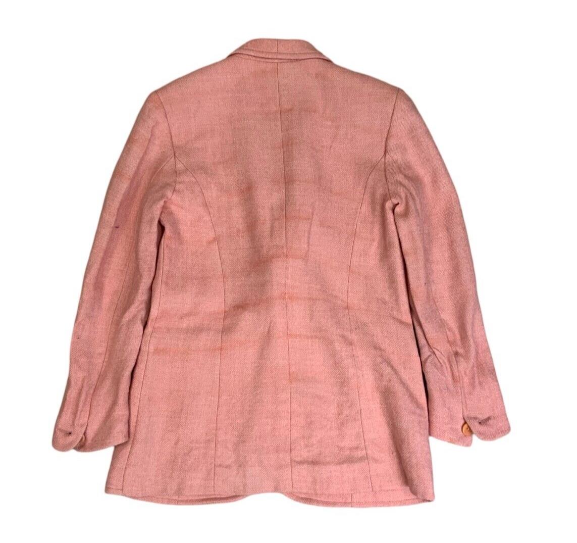 VTG 90s 00s KARL LARGERFELD PINK WOOL BLAZER SIZE S/M UK 10