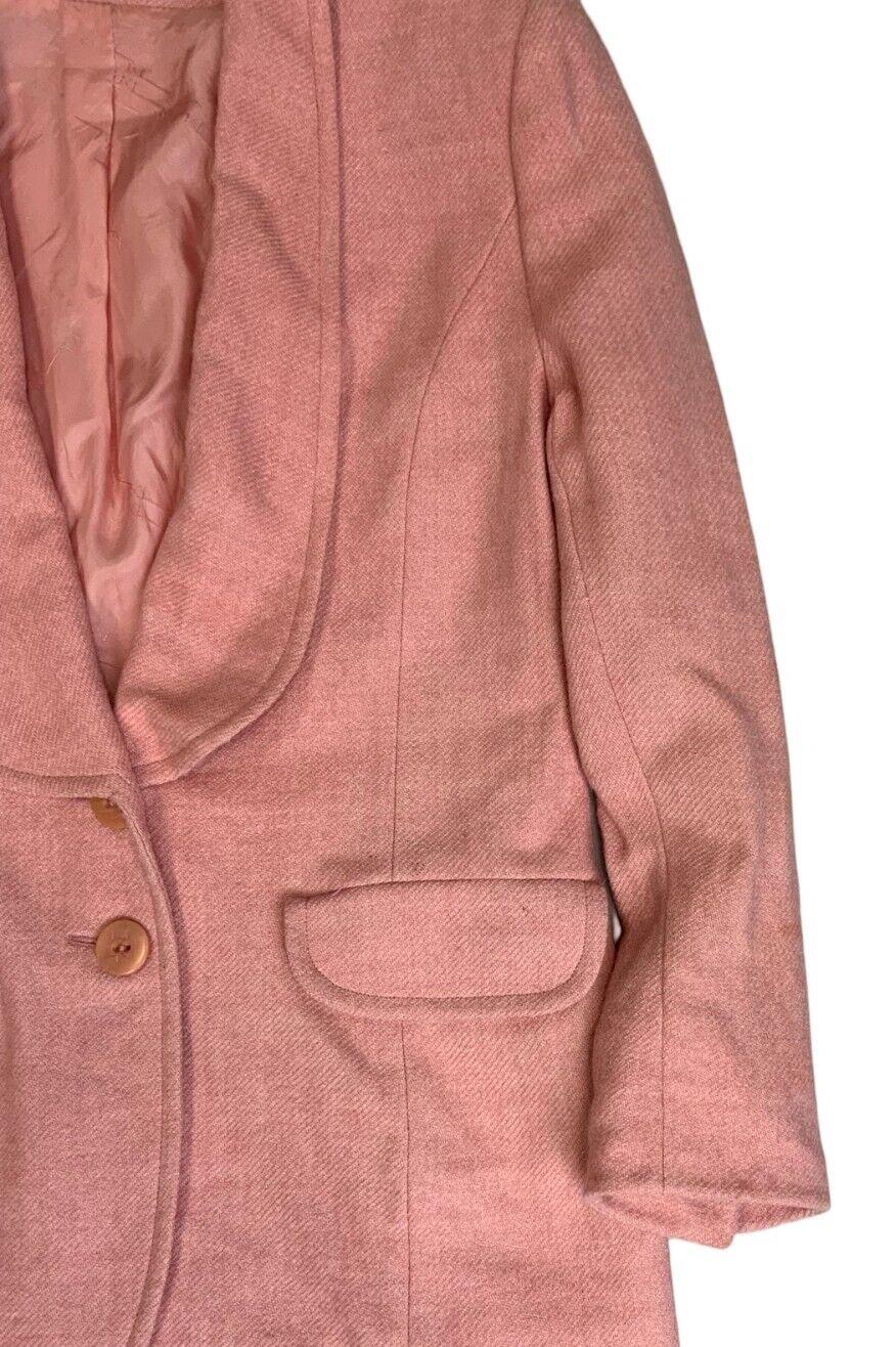 VTG 90s 00s KARL LARGERFELD PINK WOOL BLAZER SIZE S/M UK 10