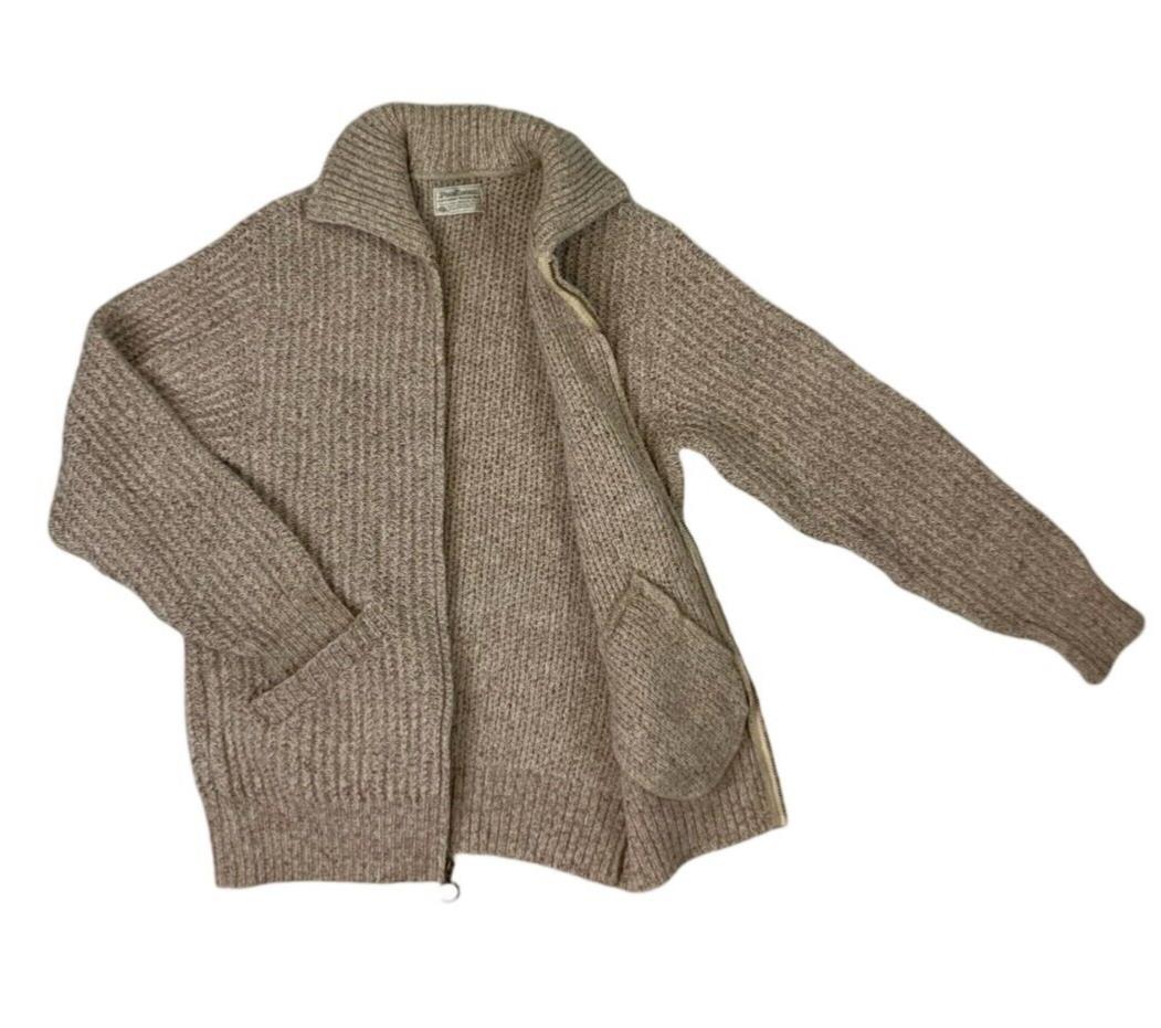 VTG 70s USA PENDLETON WOOLEN MILLS HIGH GRADE WESTERN WEAR WOOL CARDIGAN S 38”