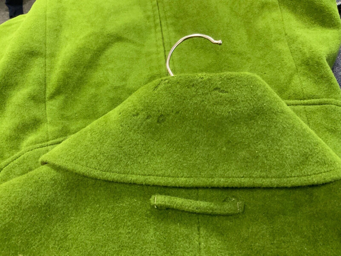 STUNNING VTG JEAN PAUL GAULTIER LADIES JADE GREEN ANGORA WOOL DESIGNER COAT S 8