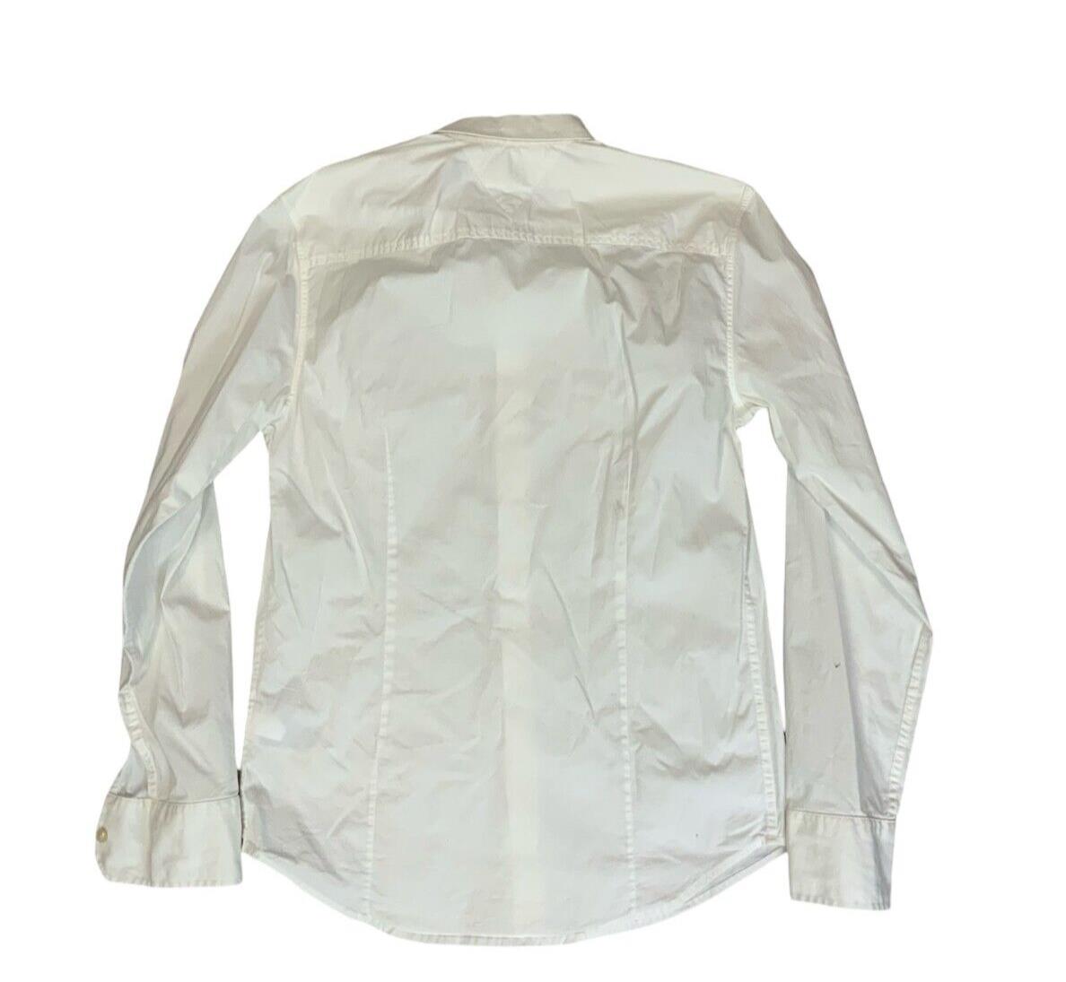 TOMMY HILFIGER SLIM FIT FORMAL WHITE COLLARED LONG SLEEVE SHIRT SIZE LARGE