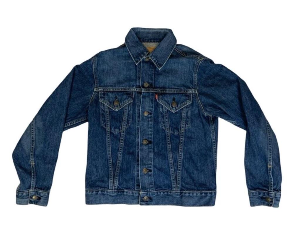 VTG 90s LEVIS BIG E TYPE 3 TRUCKER DENIM JACKET JAPANESE MOD SKINS LVC XS 34
