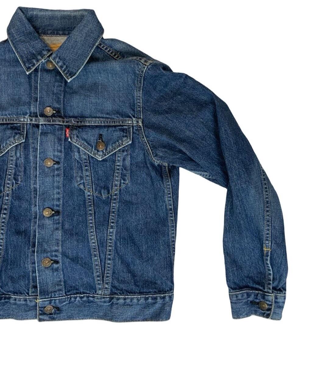 VTG 90s LEVIS BIG E TYPE 3 TRUCKER DENIM JACKET JAPANESE MOD SKINS LVC XS 34