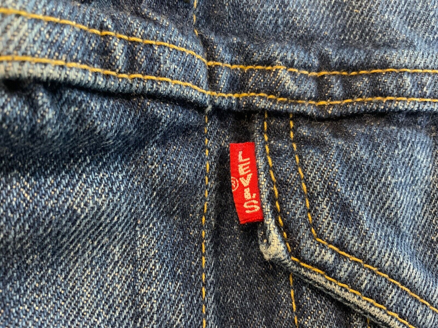 VTG 90s LEVIS BIG E TYPE 3 TRUCKER DENIM JACKET JAPANESE MOD SKINS LVC XS 34