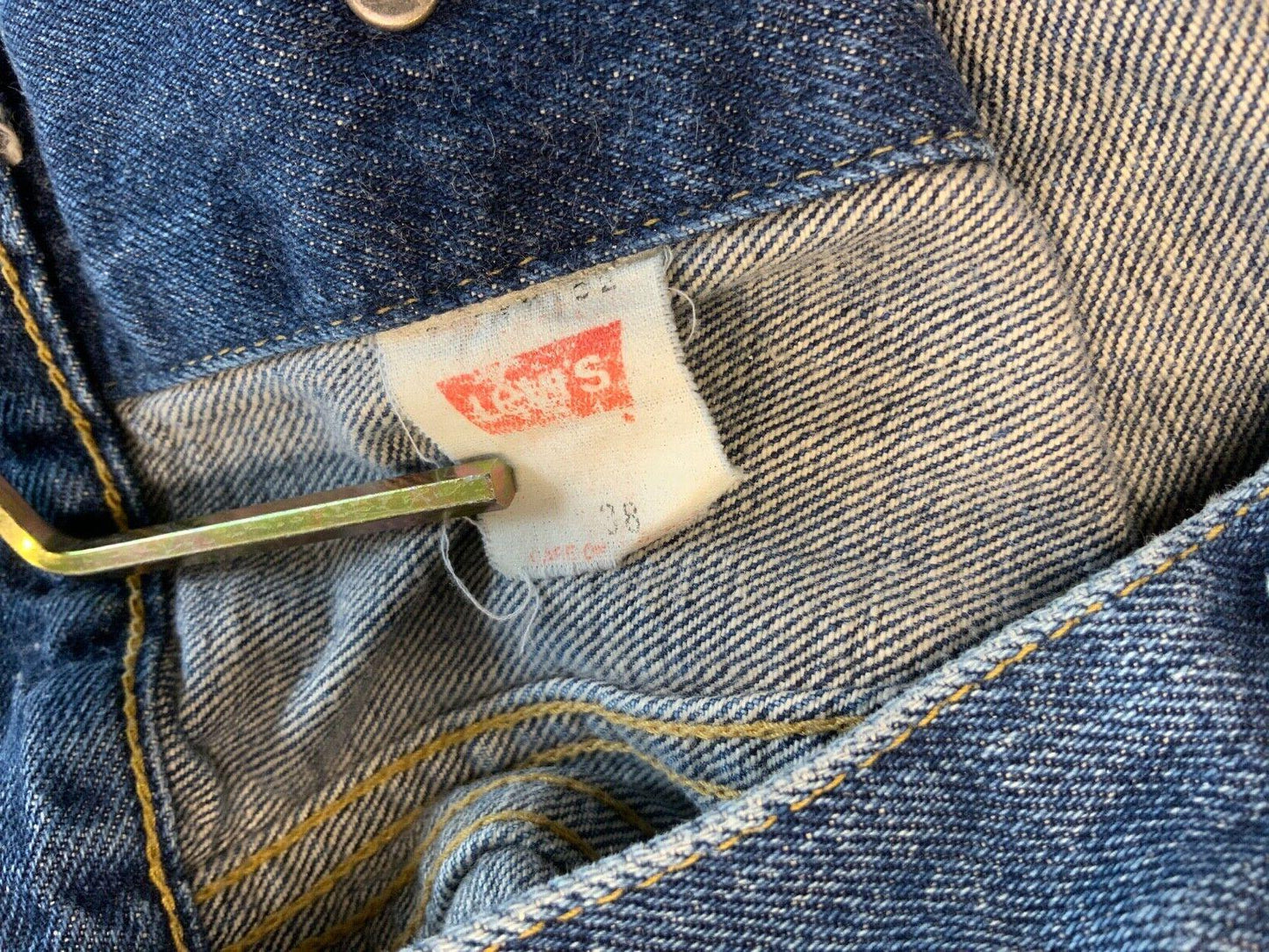 VTG 90s LEVIS BIG E TYPE 3 TRUCKER DENIM JACKET JAPANESE MOD SKINS LVC XS 34
