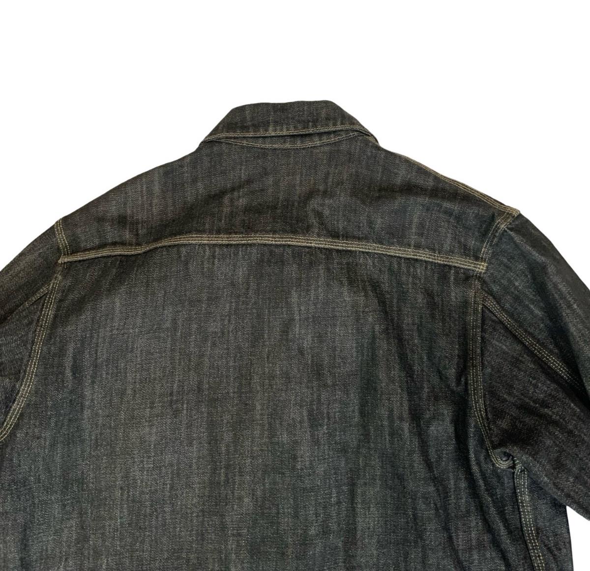 VTG CARHARTT BLACK DENIM CHORE JACKET WORKWEAR AMERICANA HOT ROD 42 L