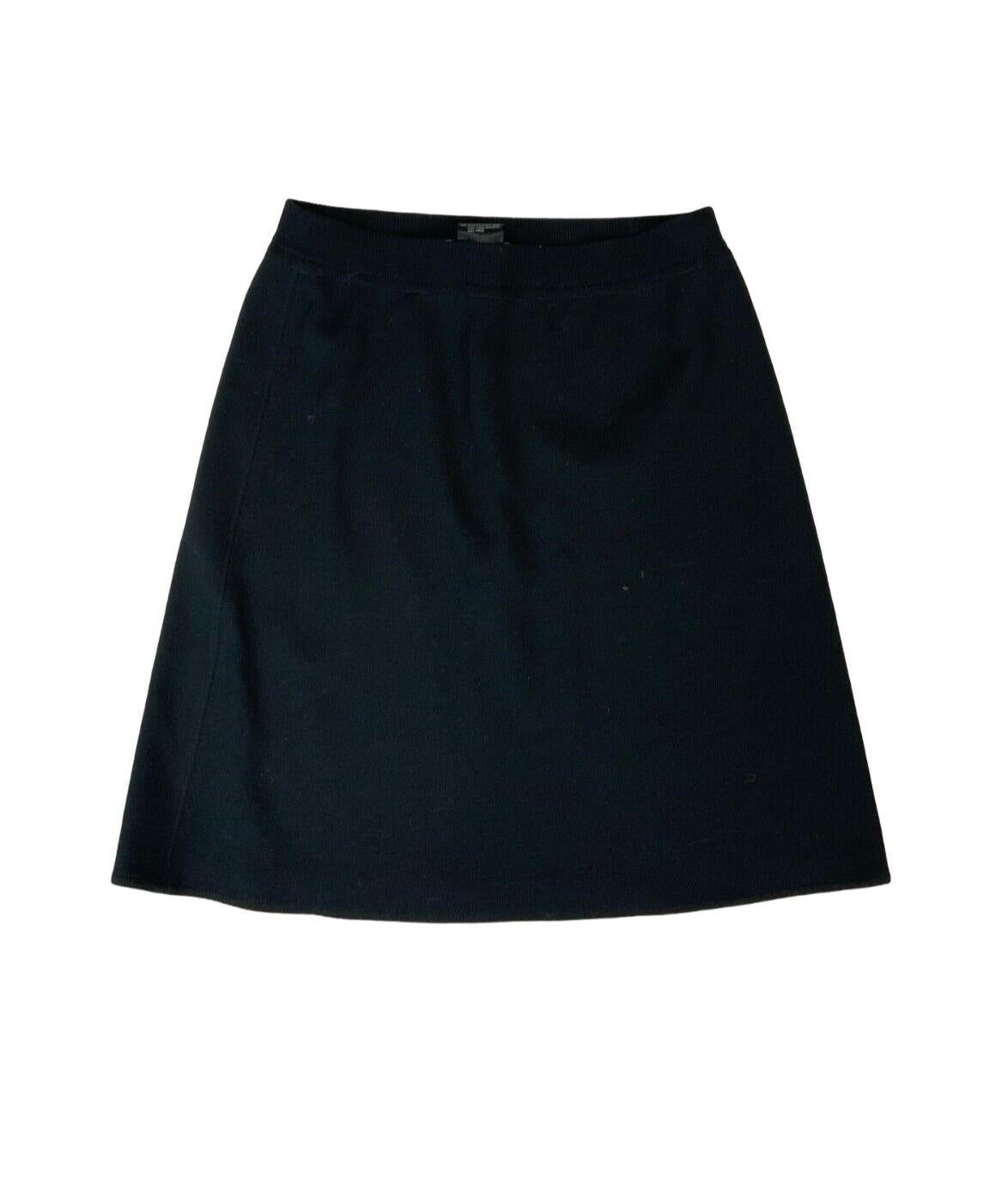 VTG 80s 90s ESCADA BLACK WOOL MINI SKIRT SIZE S M