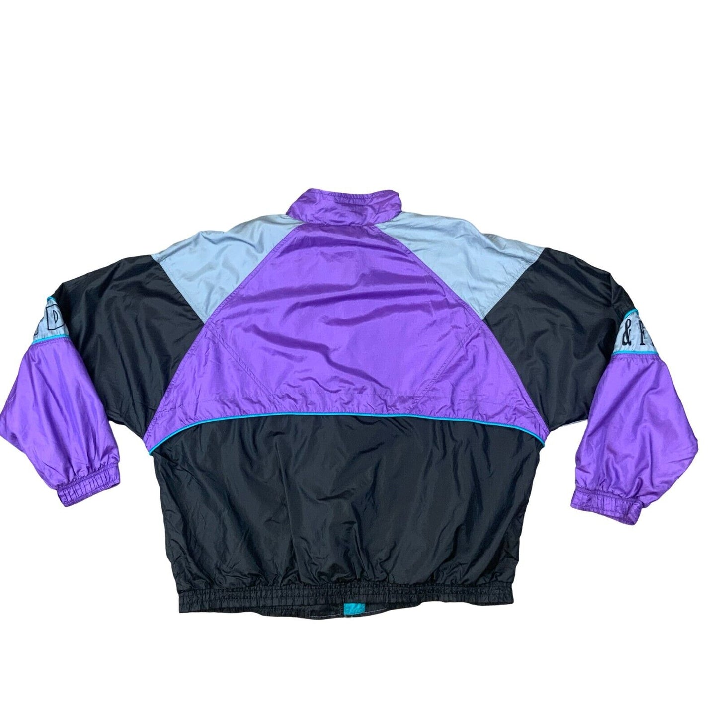 VTG 90s NIKE PURPLE MULTICOLOURED ZIP UP TRACK JACKET SIZE XL XXL