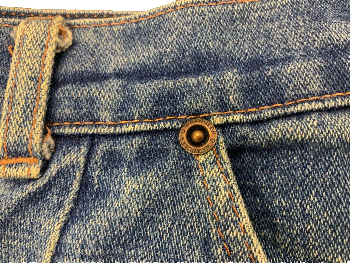 VTG 1970S WRANGLER BLUEBELL LONG DENIM SKIRT KILLER NATURAL FADES 30” SIZE 10