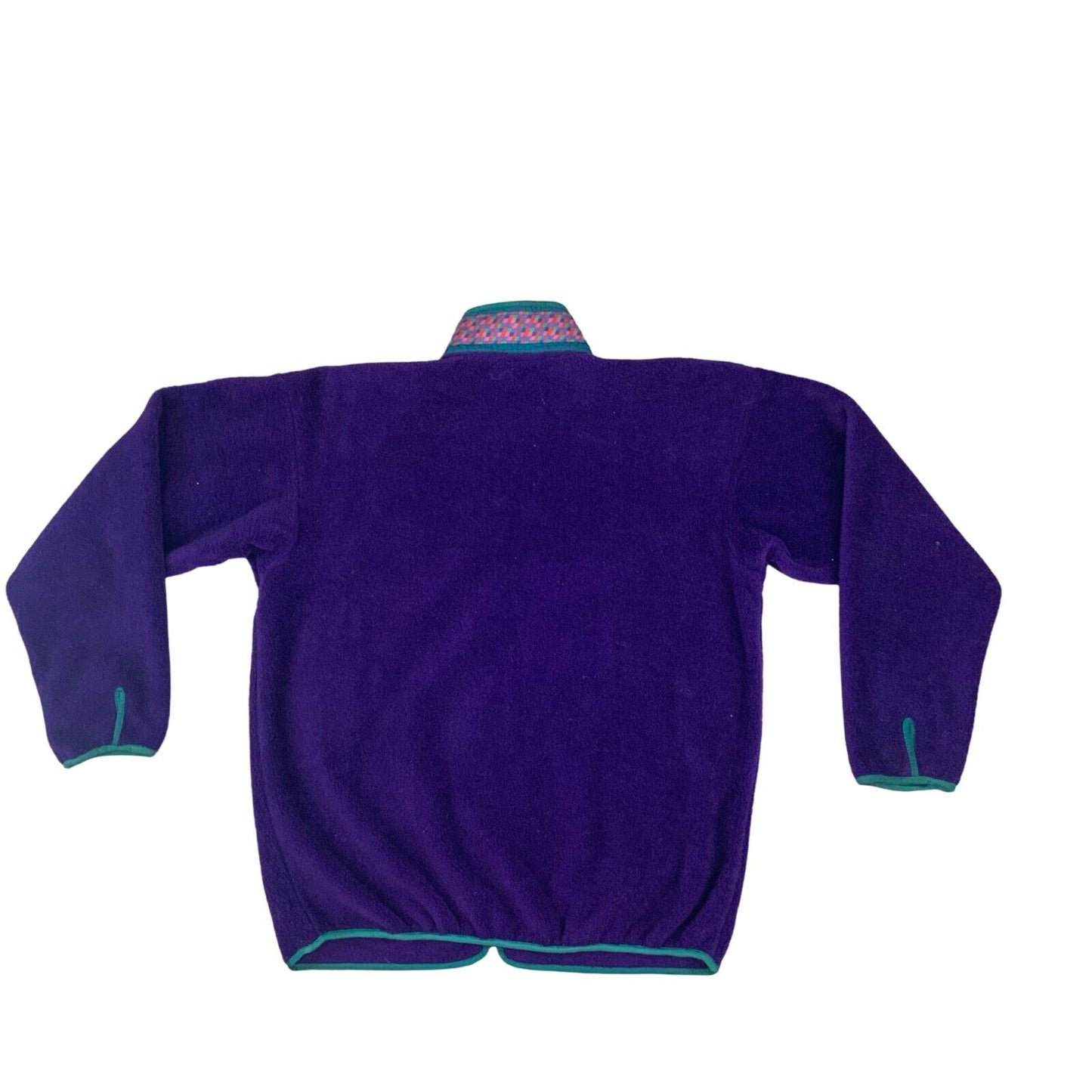 VTG 90s HELLY HANSEN PROFILE THICK PILE FLEECE JACKET ZIP UP PURPLE L 44”