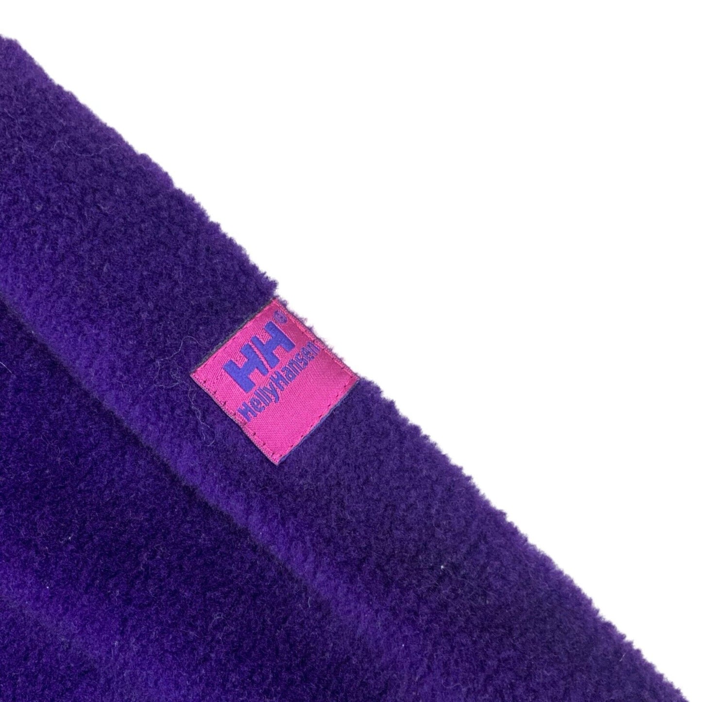 VTG 90s HELLY HANSEN PROFILE THICK PILE FLEECE JACKET ZIP UP PURPLE L 44”