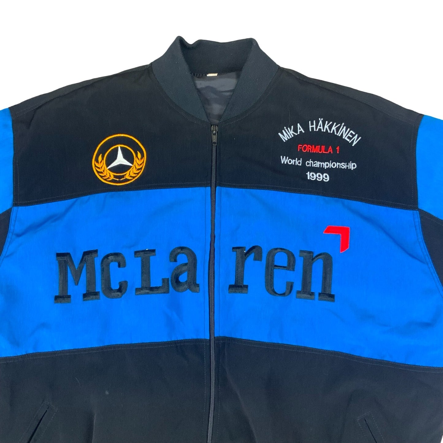 RARE MIKA HAKKINEN FORMULA 1 WORLD CHAMPIONSHIP MCLAREN MERCEDES JACKET XL 48”