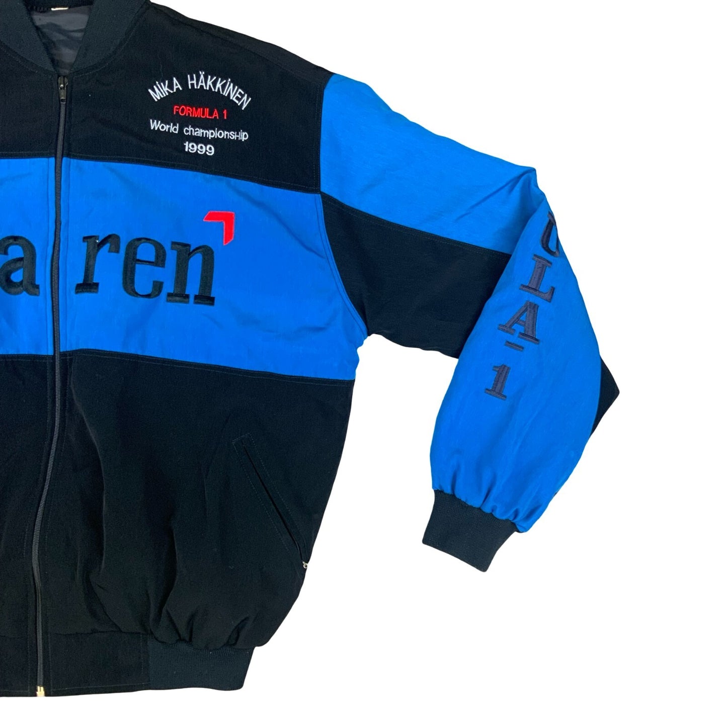 RARE MIKA HAKKINEN FORMULA 1 WORLD CHAMPIONSHIP MCLAREN MERCEDES JACKET XL 48”