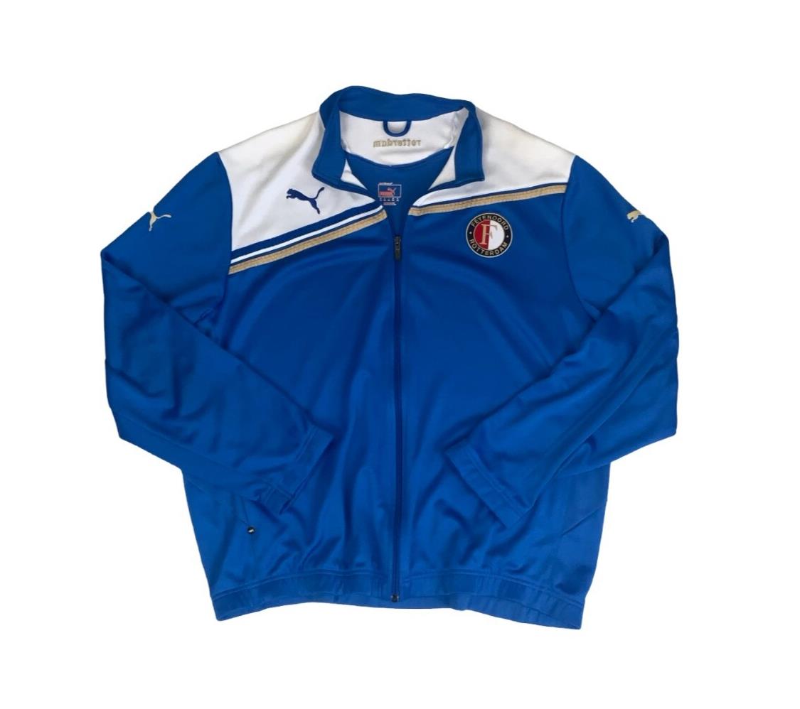 PUMA FC FEYENOORD ROTTERDAM 2011/12 BLUE WHITE TRACK JACKET 2X-LARGE