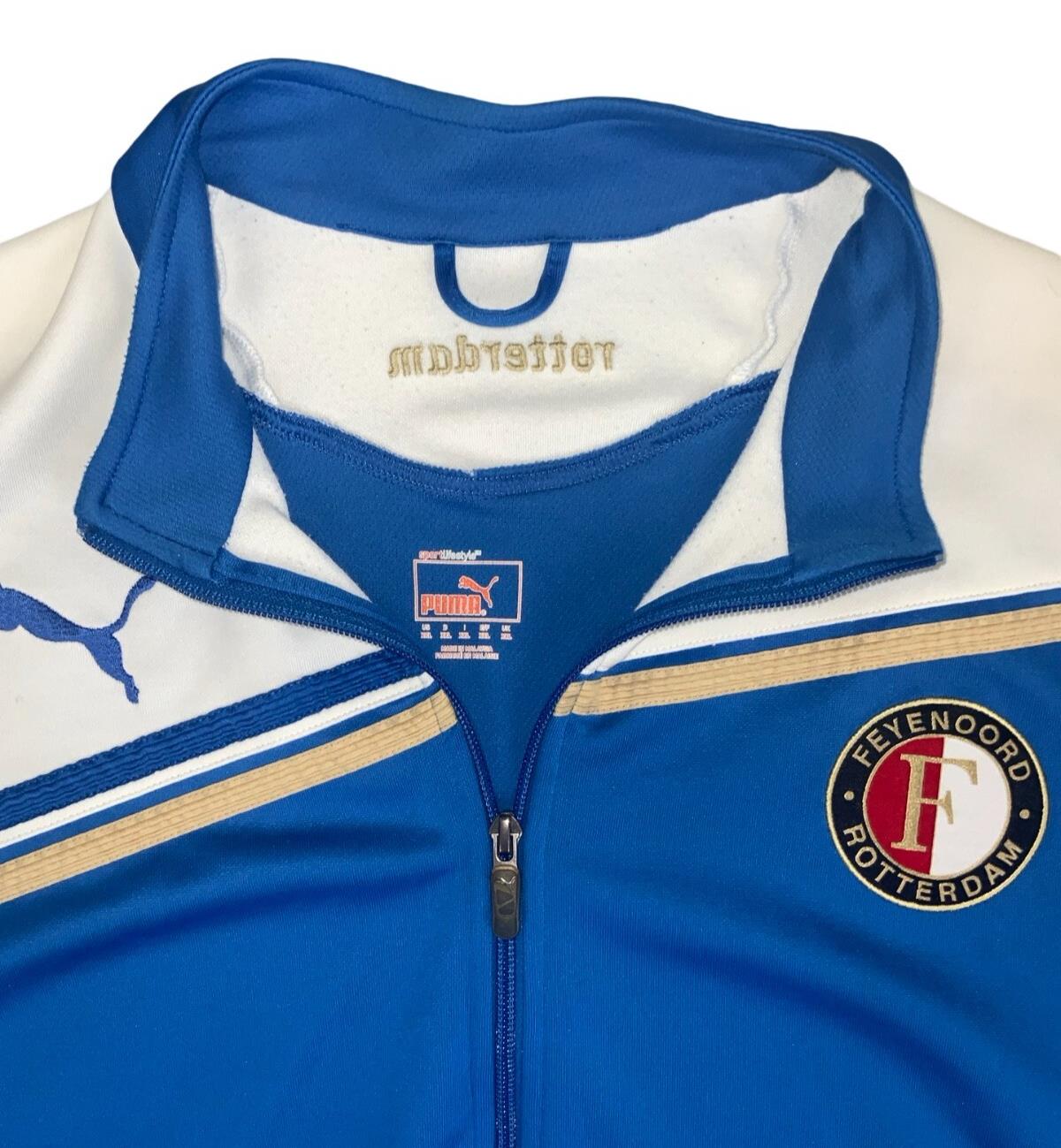 PUMA FC FEYENOORD ROTTERDAM 2011/12 BLUE WHITE TRACK JACKET 2X-LARGE