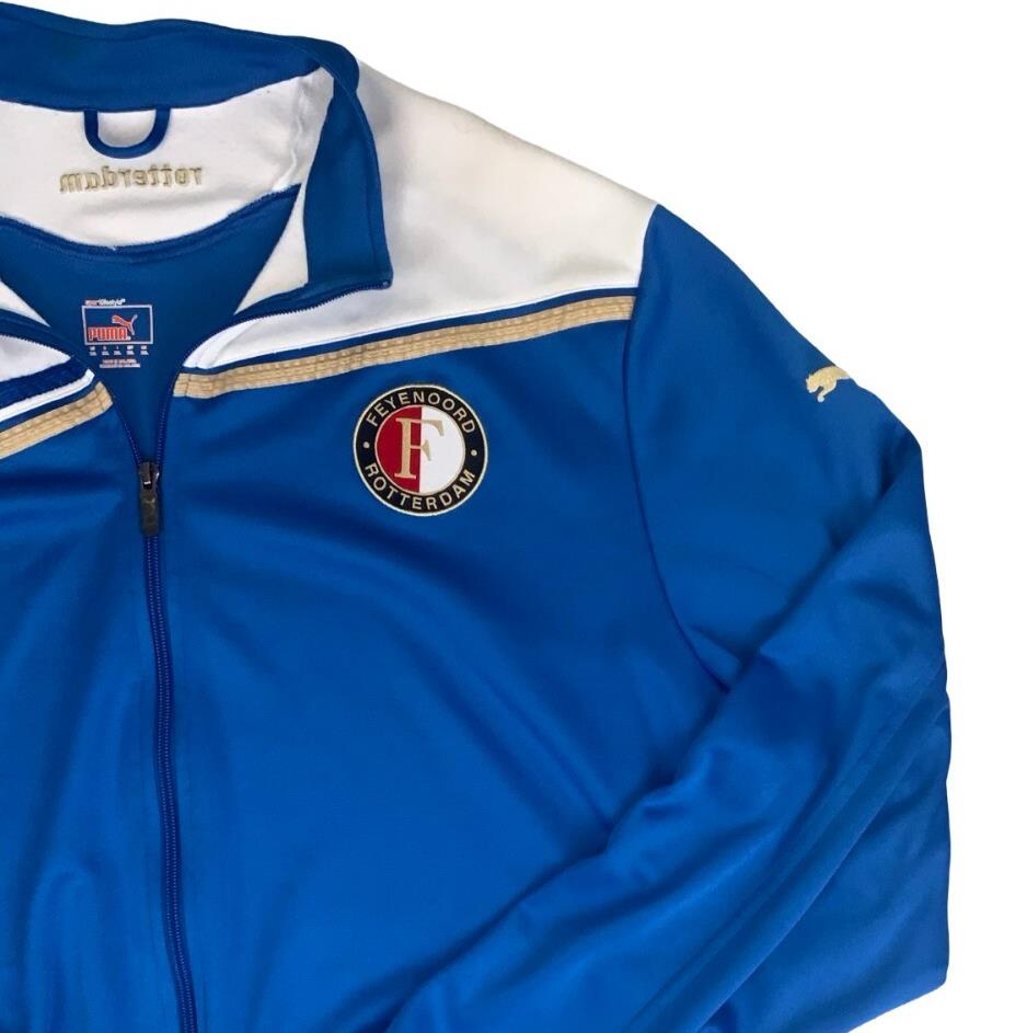 PUMA FC FEYENOORD ROTTERDAM 2011/12 BLUE WHITE TRACK JACKET 2X-LARGE