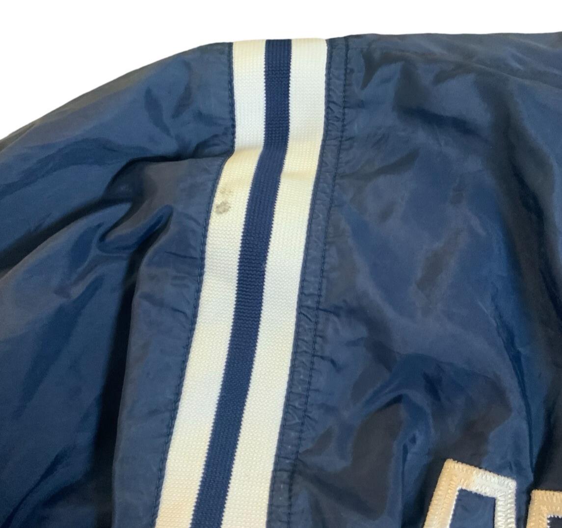 VTG 90S NIKE BLUE WHITE STRIPED RETRO WINDBREAKER JACKET LARGE