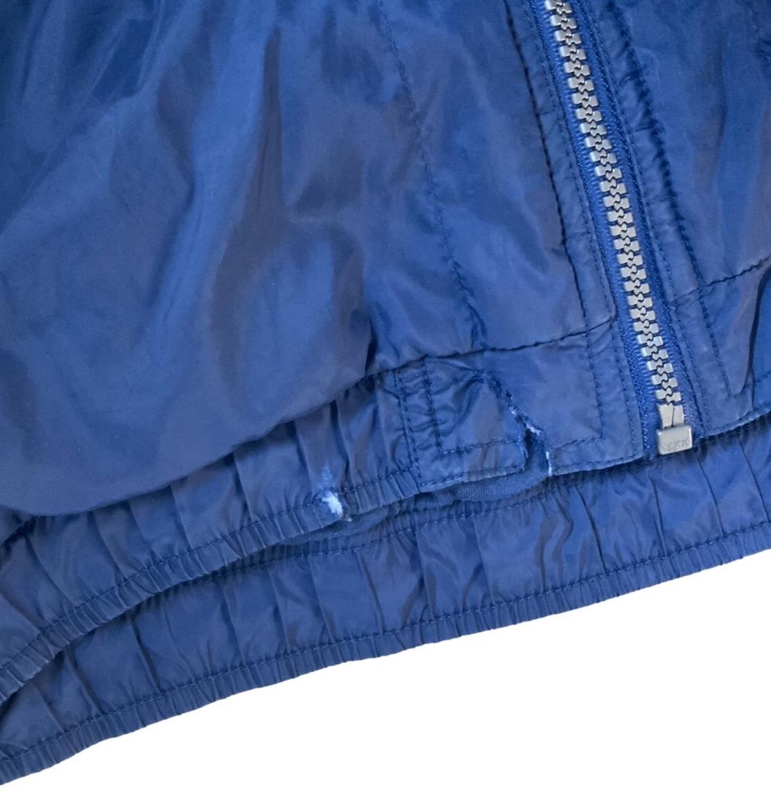 VTG 90S NIKE BLUE WHITE STRIPED RETRO WINDBREAKER JACKET LARGE