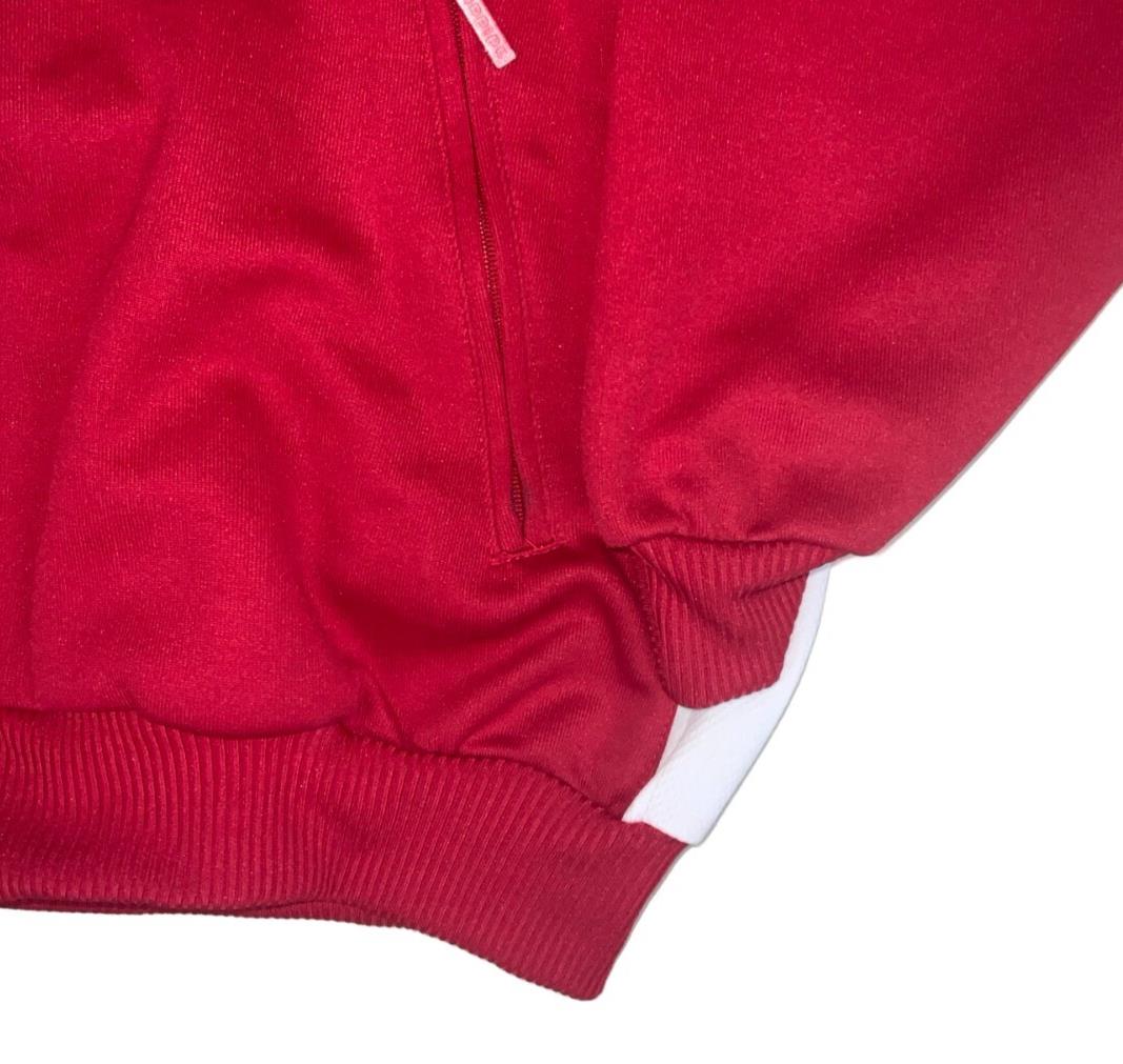 VTG 90S ADIDAS RED VfB STUTTGART GERMAN TRACK JACKET LARGE