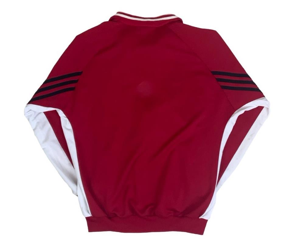 VTG 90S ADIDAS RED VfB STUTTGART GERMAN TRACK JACKET LARGE
