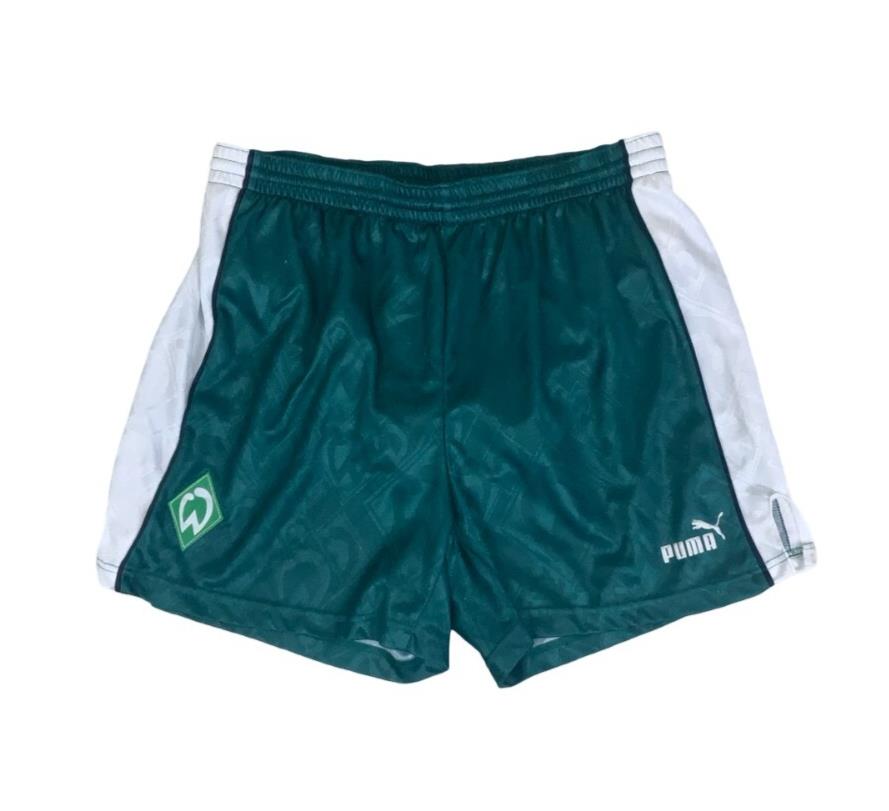 VTG 90S RARE SAMPLE PUMA WERDER BREMEN FC SPORTS SHORTS SMALL