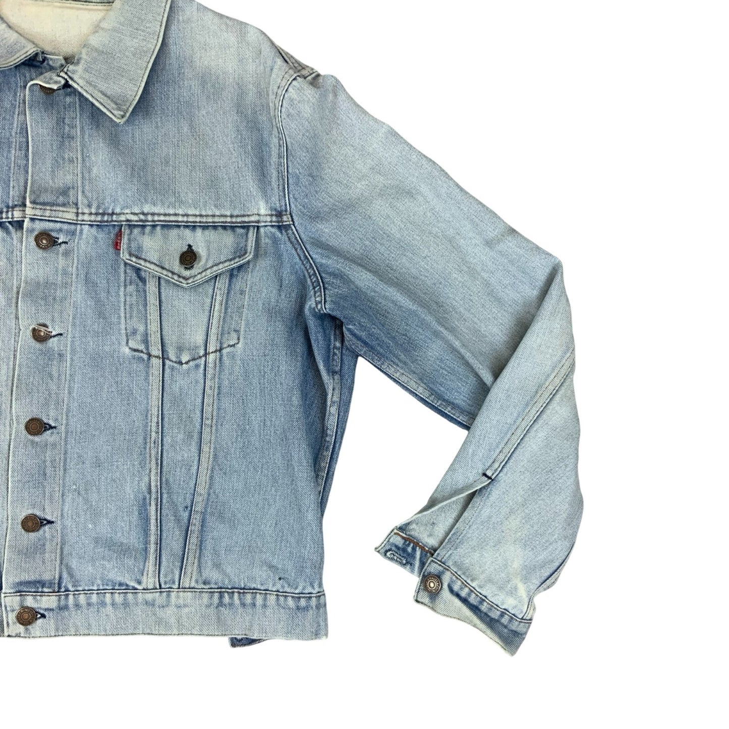 ORIGINAL 1970s USA LEVIS RED TAB TYPE 3 TRUCKER DENIM JACKET LIGHT WASH L