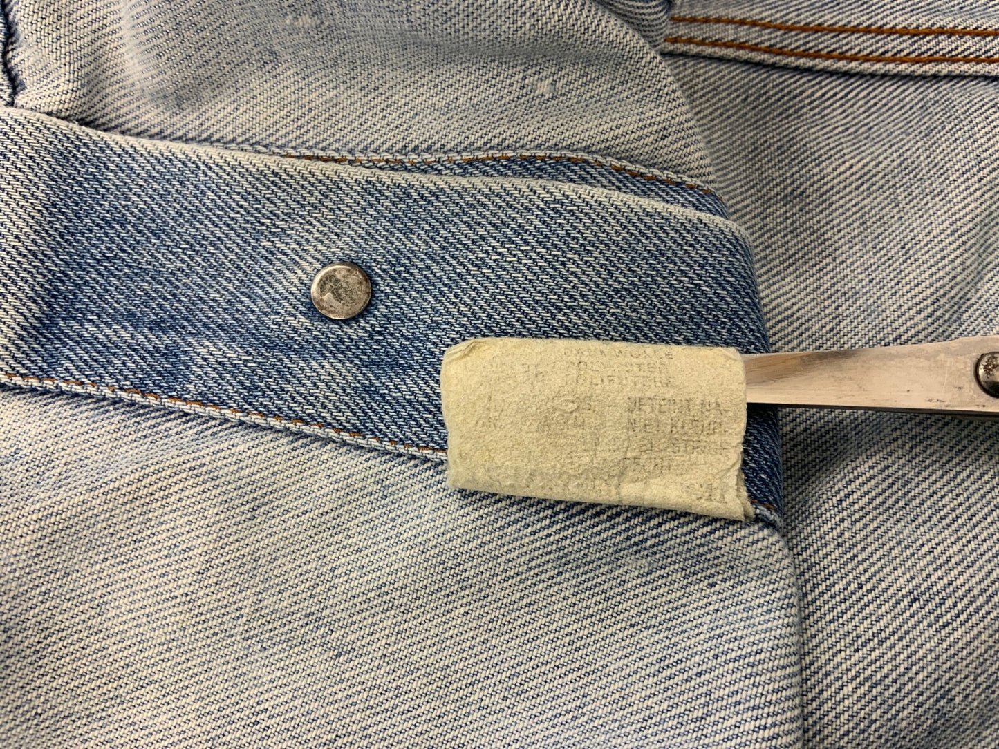 ORIGINAL 1970s USA LEVIS RED TAB TYPE 3 TRUCKER DENIM JACKET LIGHT WASH L
