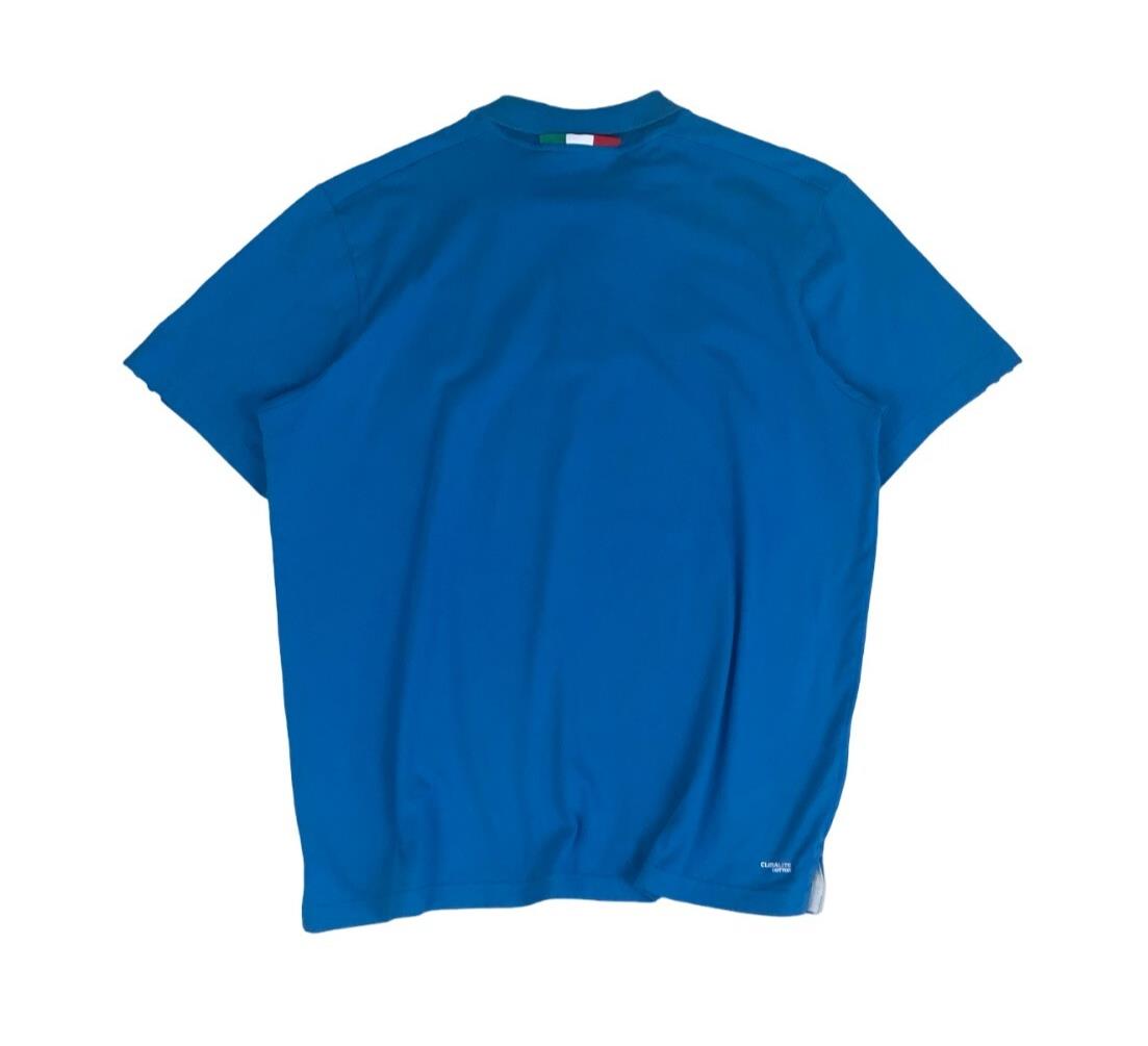 VTG ADIDAS 2012-13 ITALY BLUE RUGBY POLO NECK SHIRT X-LARGE