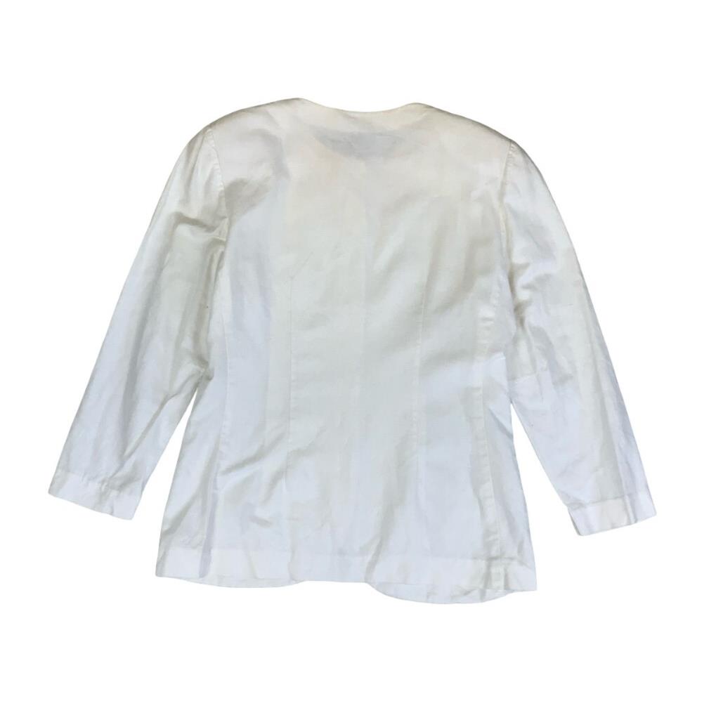 VTG LOUISA SPAGNOLI WHITE BUTTON DOWN TAILORED BLAZER JACKET M 12