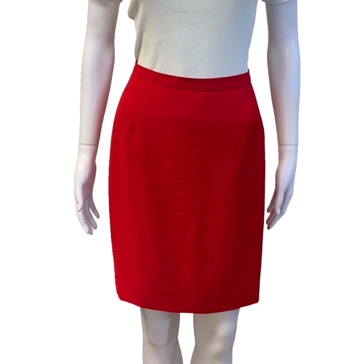 VTG 90S MARELLA RED ITALIAN DESIGNER HIGH WAISTED PENCIL SKIRT SMALL