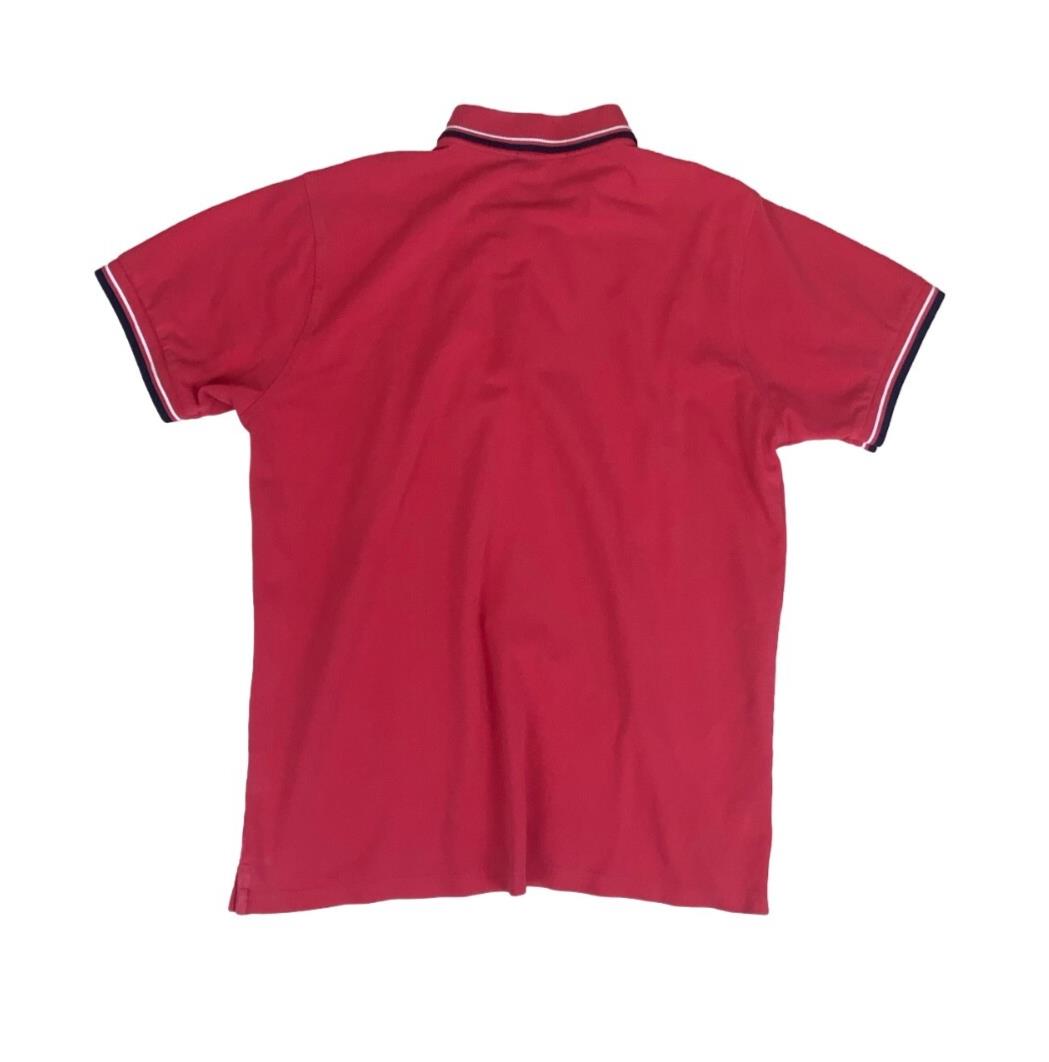 FRED PERRY RED POLO NECK SHIRT MEDIUM