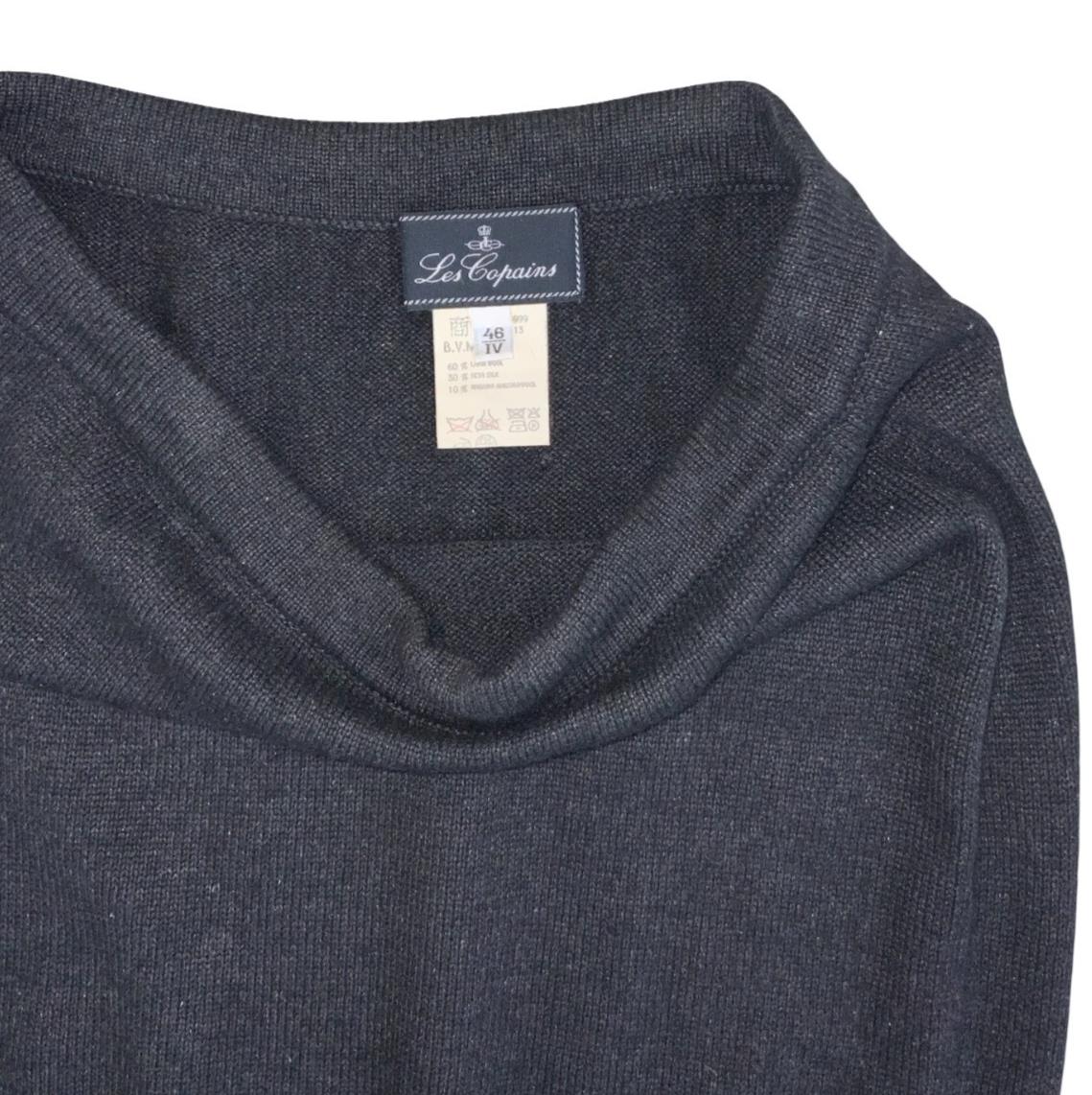 VTG LES COPAINS CHARCOAL GREY HIGH WAISTED WOOL PENCIL SKIRT 10 12