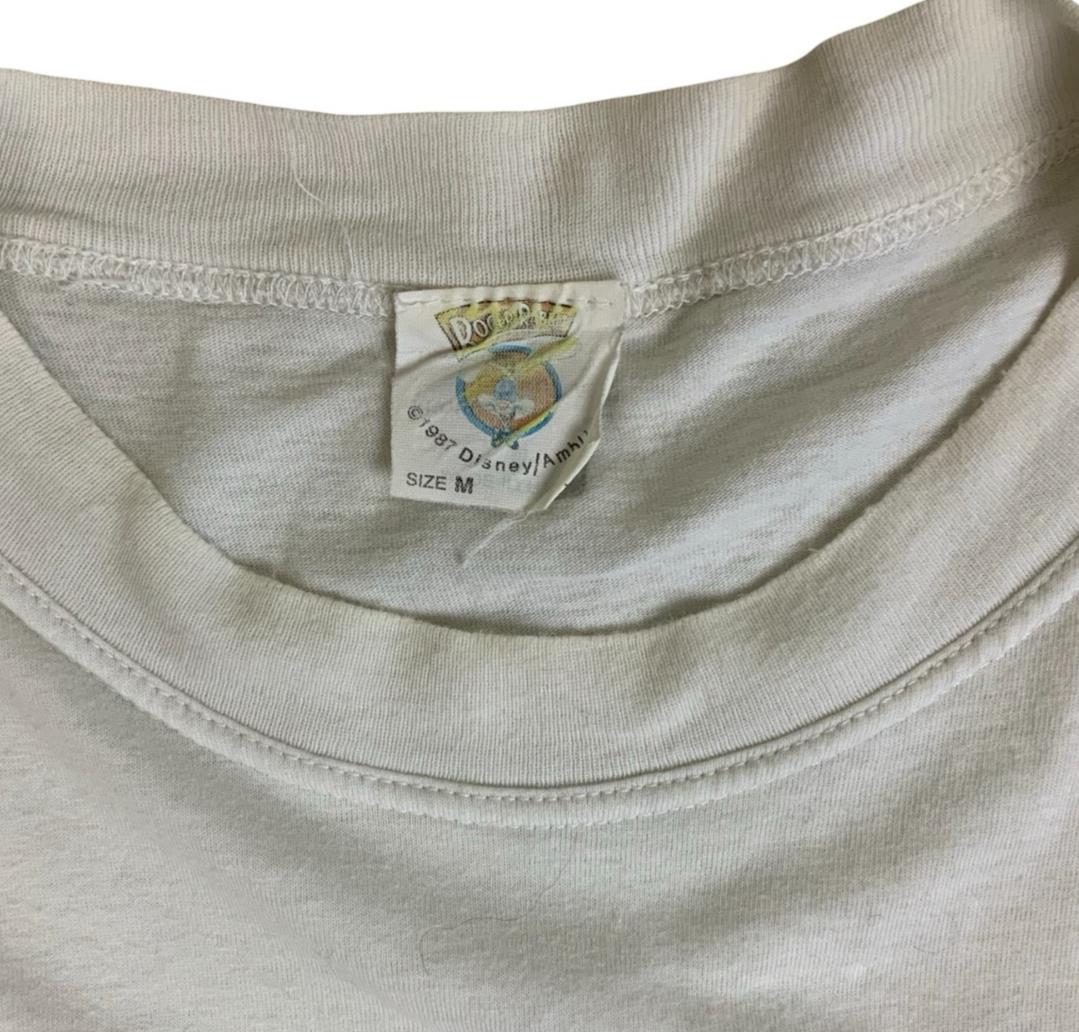 VTG 80S 90S DISNEY 1988 ROGER RABBIT FILM GRAPHIC TEE CROPPED LARGE