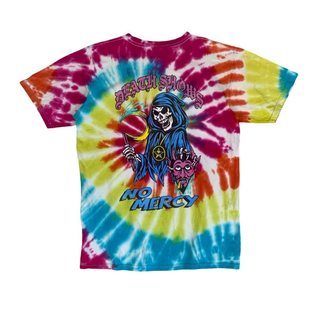 VTG Y2K 00S OBEY "NO MERCY" GRAPHIC TIE DYE TEE SMALL