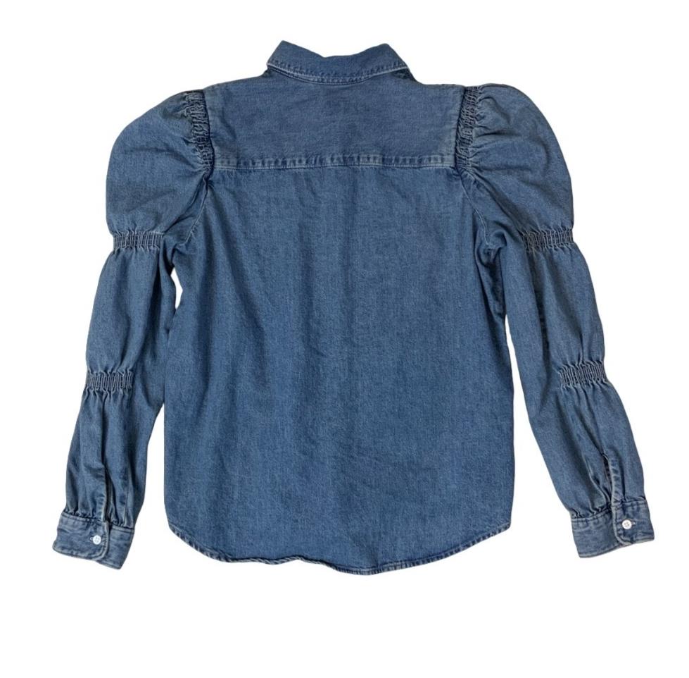 VTG LEVI'S WESTERN RETRO COW GIRL PUFF CINCHED SLEEVE BLOUSE MEDIUM 12 14