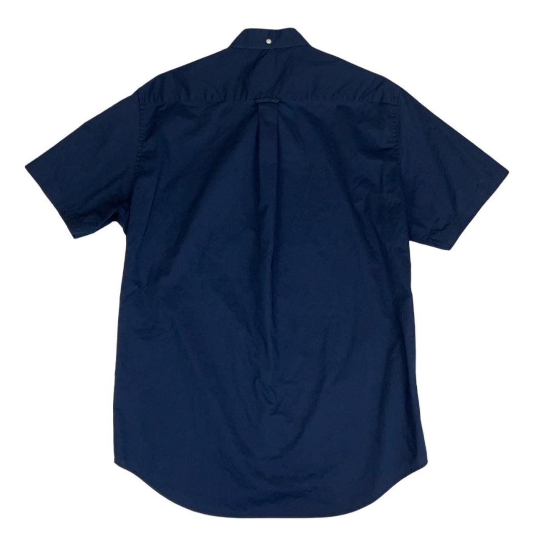 GANT REGULAR FIT SHORT SLEEVE BROADCLOTH BLUE DESIGNER SHIRT M 42"