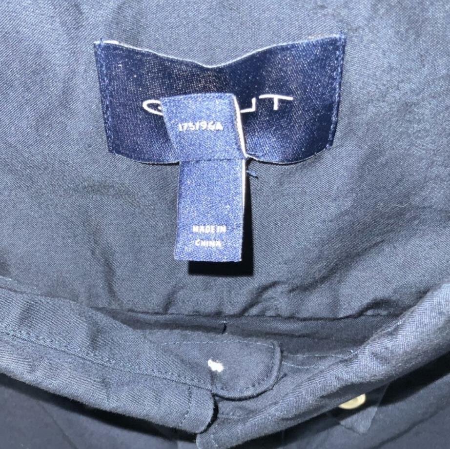 GANT REGULAR FIT SHORT SLEEVE BROADCLOTH BLUE DESIGNER SHIRT M 42"