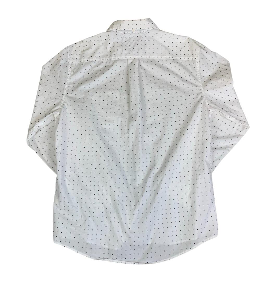 VTG 00S TOMMY HILFIGER MEN'S CLASSIC FIT WHITE LONG-SLEEVED SHIRT LARGE 45"
